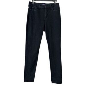 NYDJ jeans, black, size 10, 96% cotton 4% elastane. 5 pocket, legging style